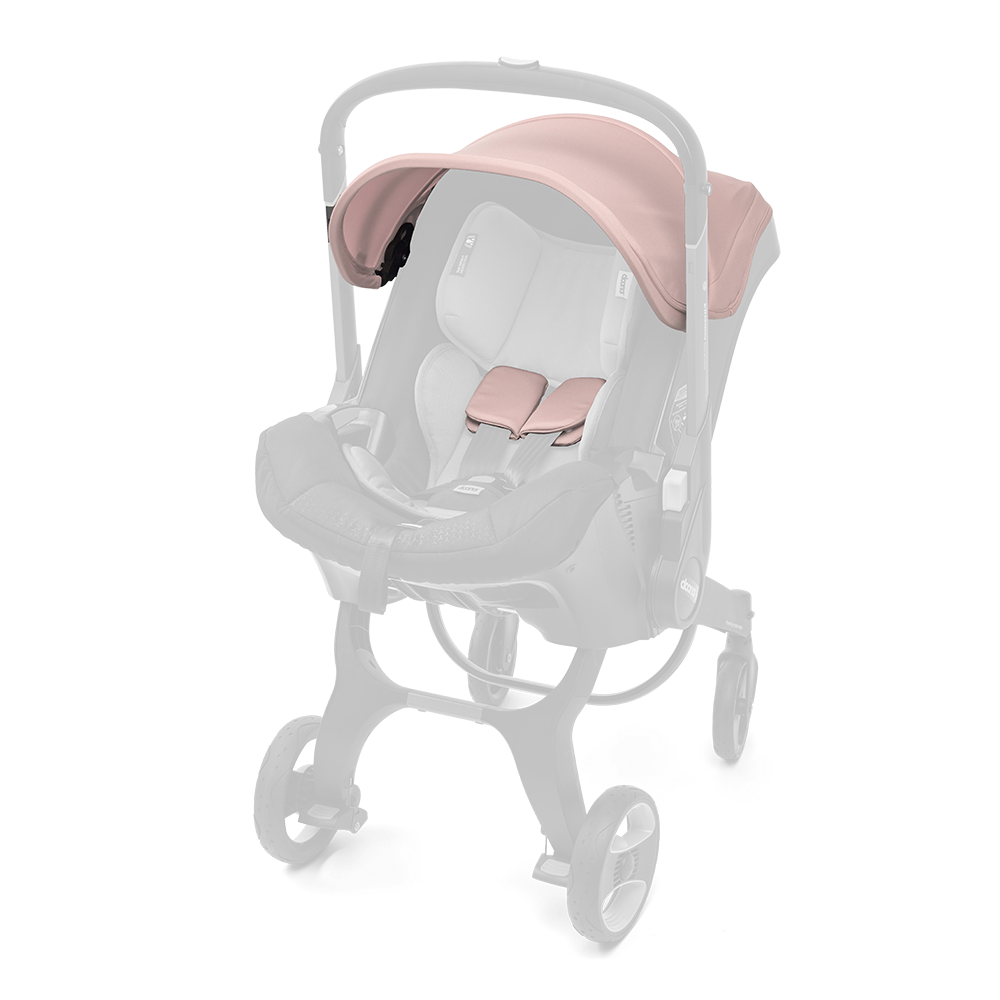 Doona Fabric Set+Infant insert angle 35649 Blush Pink grey